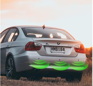 Czujniki parkowania cofania tył zestaw 4x sensor wyświetlacz lcd 2