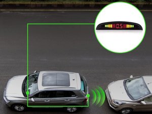 Czujniki parkowania cofania tył zestaw 4x sensor wyświetlacz lcd 4