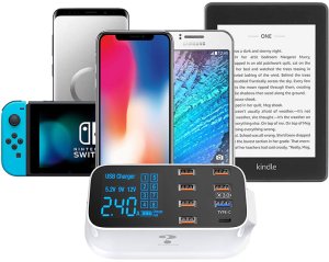 Szybka ładowarka do telefonu 8 x usb qc 3.0 typ c 6