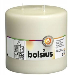 Bolsius Świeca cylindryczna z 3 knotami Mamoth O200x150mm zapach 8711711832027 8711711832027 3