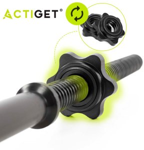 Gryf łamany olimpijski 120 cm sztanga ze stali, gwintowany, zaciski 25 mm UNIWERSALNY 11