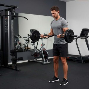 Gryf łamany olimpijski 120 cm sztanga ze stali, gwintowany, zaciski 25 mm UNIWERSALNY 2