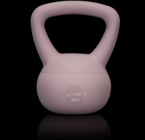 Kettlebell miękki 4kg kula odważnik hantla ciężar do ćwiczeń fitness, jasnoróżowy UNIWERSALNY 16