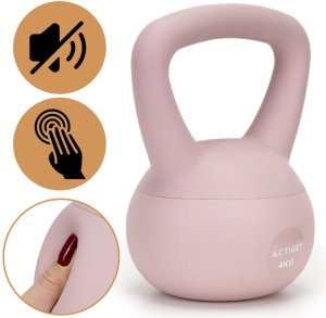 Kettlebell miękki 4kg kula odważnik hantla ciężar do ćwiczeń fitness, jasnoróżowy UNIWERSALNY 19
