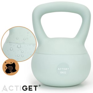 Kettlebell miękki 6 kg kula odważnik hantla ciężar do ćwiczeń fitness, turkusowy UNIWERSALNY 21