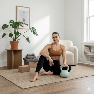 Kettlebell miękki 6 kg kula odważnik hantla ciężar do ćwiczeń fitness, turkusowy UNIWERSALNY 4