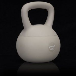 Kettlebell miękki 10 kg kula odważnik hantla ciężar do ćwiczeń fitness, beżowy UNIWERSALNY 6