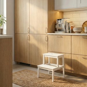 P&C Bambusowy taboret ze schodkiem KROK, wys. 46 cm 2