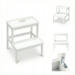 P&C Bambusowy taboret ze schodkiem KROK, wys. 46 cm 9
