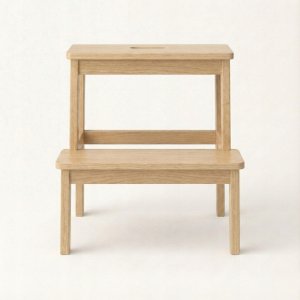 P&C Bambusowy taboret ze schodkiem KROK, wys. 46 cm 3