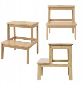 P&C Bambusowy taboret ze schodkiem KROK, wys. 46 cm 9