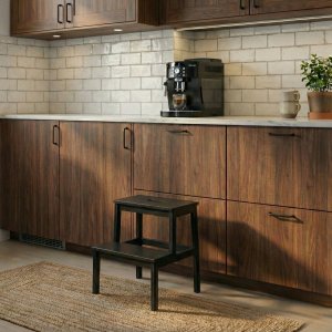 Bambusowy taboret ze schodkiem KROK, wys. 46 cm 2