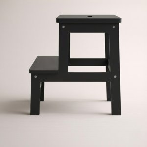 Bambusowy taboret ze schodkiem KROK, wys. 46 cm 4