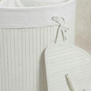 Narożny kosz na pranie ARCO, bambus, 60 l 6