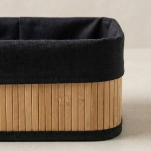 Koszyk prysznicowy Ikonka Zestaw bambusowych koszyków do przechowywania VINNO 5