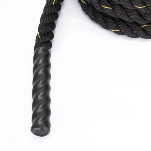 Lina treningowa do crossfit 9 m Battle Rope Power do ćwiczeń siłowych czarna UNIWERSALNY 13