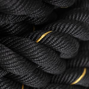 Lina treningowa do crossfit 9 m Battle Rope Power do ćwiczeń siłowych czarna UNIWERSALNY 14