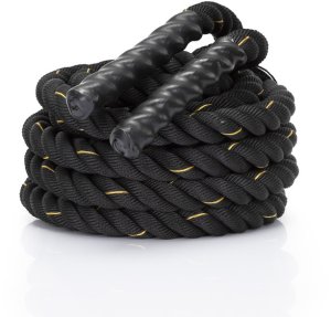 Lina treningowa do crossfit 9 m Battle Rope Power do ćwiczeń siłowych czarna UNIWERSALNY 2