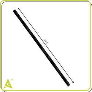 Lina treningowa do crossfit 9 m Battle Rope Power do ćwiczeń siłowych czarna UNIWERSALNY 22