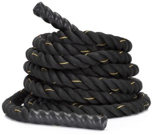 Lina treningowa do crossfit 9 m Battle Rope Power do ćwiczeń siłowych czarna UNIWERSALNY 6