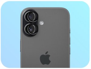 etumi 2x Szkło Na Aparat Do Apple iPhone 17 (Na Obiektywy, Czarne, Hartowane, 9H) 3