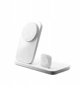 NOMAD Stand One Max - bezprzewodowa ładowarka Qi2, 25W do trzech urządzeń kompatybilna z MagSafe, 4 gen. (silver) 6