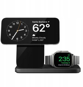 NOMAD Stand One Max - bezprzewodowa ładowarka Qi2, 25W do trzech urządzeń kompatybilna z MagSafe, 4 gen. (carbide) 2