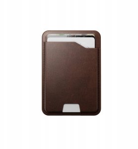 NOMAD Leather Mag Wallet - skórzany portfel kompatybilny z MagSafe oraz Apple Find My, skóra Horween (rustic brown) 5