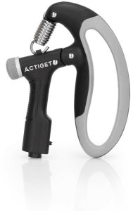 Ściskacz do rąk z regulacją oporu 10-100 kg licznik ruchu, do ćwiczeń dłoni, rehabilitacji szaro-czarny UNIWERSALNY 3