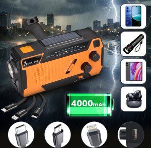 Radio ExtraLink EXTRALINK RADIO AWARYJNE SOLARNE Z KORBKĄ DYNAMO POWERBANK 4000MAH Z LATARKĄ SOS SR-4000 27