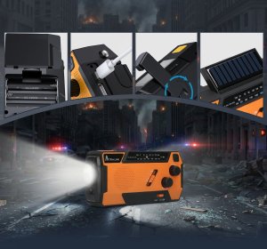 Radio ExtraLink EXTRALINK RADIO AWARYJNE SOLARNE Z KORBKĄ DYNAMO POWERBANK 4000MAH Z LATARKĄ SOS SR-4000 30