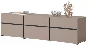 Szafka RTV CROSS 3K3S 180cm congo/czarna HELVETIA 3