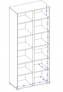 Witryna wysoka CROSS 3D 80cm zielona/czarna HELVETIA 9
