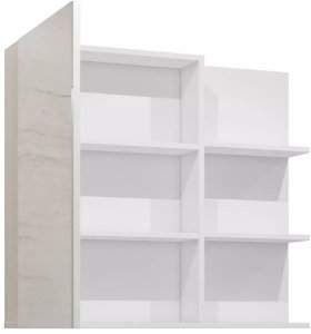 Szafka łazienkowa GAJA 1D 78cm biała z lustrem HELVETIA 2