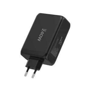 TECH-PROTECT NC240W-GAN 4-PORT NETWORK CHARGER PD 240W / QC3.0 BLACK 4