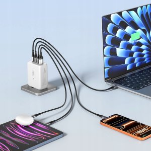 TECH-PROTECT NC200W-GAN 4-PORT NETWORK CHARGER PD 200W / QC3.0 WHITE 6