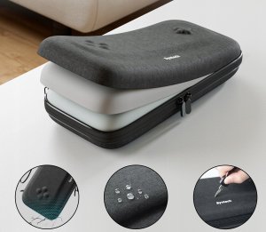 Twardy Sztywny Pokrowiec Futerał Etui Walizka Case Do Nintendo Switch 2 / G11 Beżowy Z Zielonym Zamkiem 10