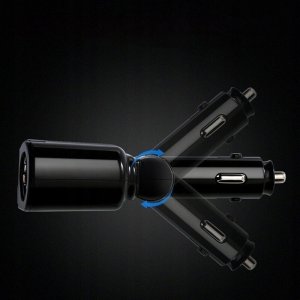 Rozdzielacz Gniazda Zapalniczki, 2 USB, Voltomierz 4