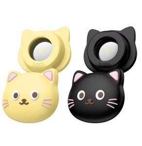 Lokalizator zgodny z Apple Find My Hoco w kształcie kota E91D beżowy 3