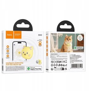 Lokalizator zgodny z Apple Find My Hoco w kształcie kota E91D beżowy 6
