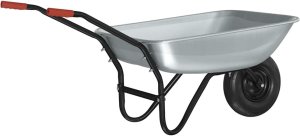 vidaXL Wózek Srebrny i czarny 133 x 62,5 x 58 cm Stal 2