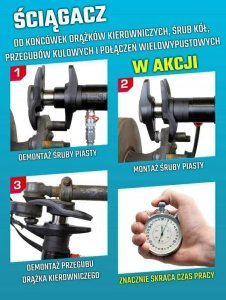 Ściągacz hydrauliczny do sworzni i przegubów 4,5t 2