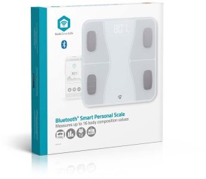 Waga łazienkowa Nedis SmartLife BTHPS11WT Bluetooth biała 10