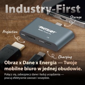 HUB USB Patriot PMD512GH013 1x USB-C PD 1x HDMI  + 3.2 Gen1 (PMD512GH013) 5