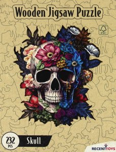 Puzzle 232 drewniane Czaszka 4