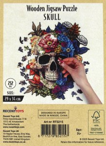 Puzzle 232 drewniane Czaszka 5