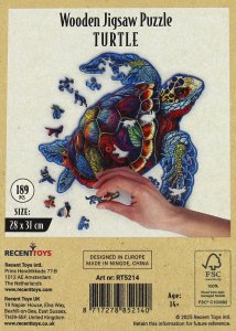 Puzzle 189 drewniane Żółw 5