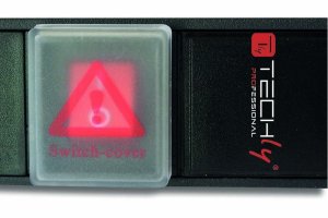 Listwa zasilająca Techly Listwa zasilająca 19" 1U, 8x Schuko/włoski 45°, kabel 2m wtyk włoski Typ L, włącznik 5