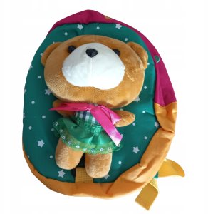 Pluszowy plecak dziecięcy z misiem odpinanym 2w1 miękki dla dziecka 11