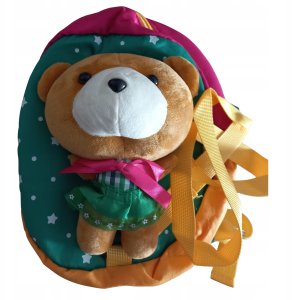 Pluszowy plecak dziecięcy z misiem odpinanym 2w1 miękki dla dziecka 6